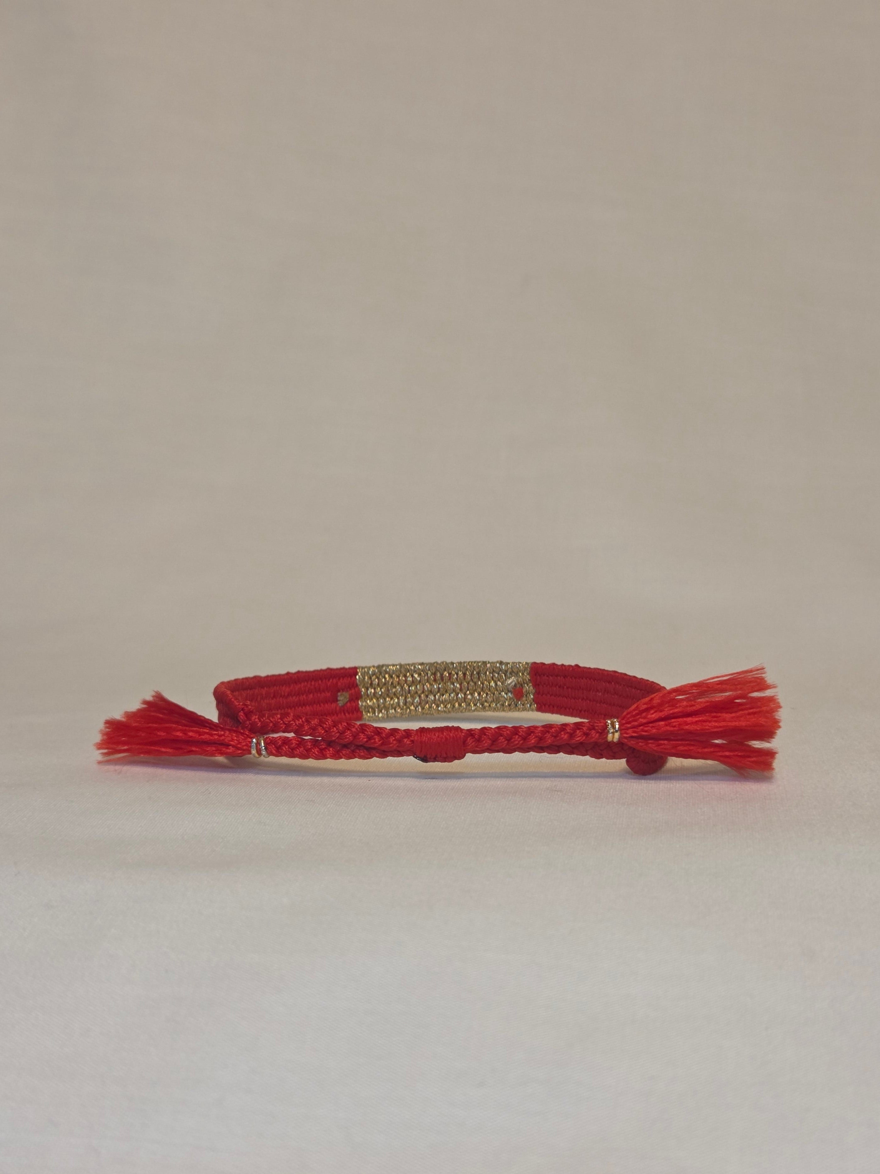 Loom woven bracelet