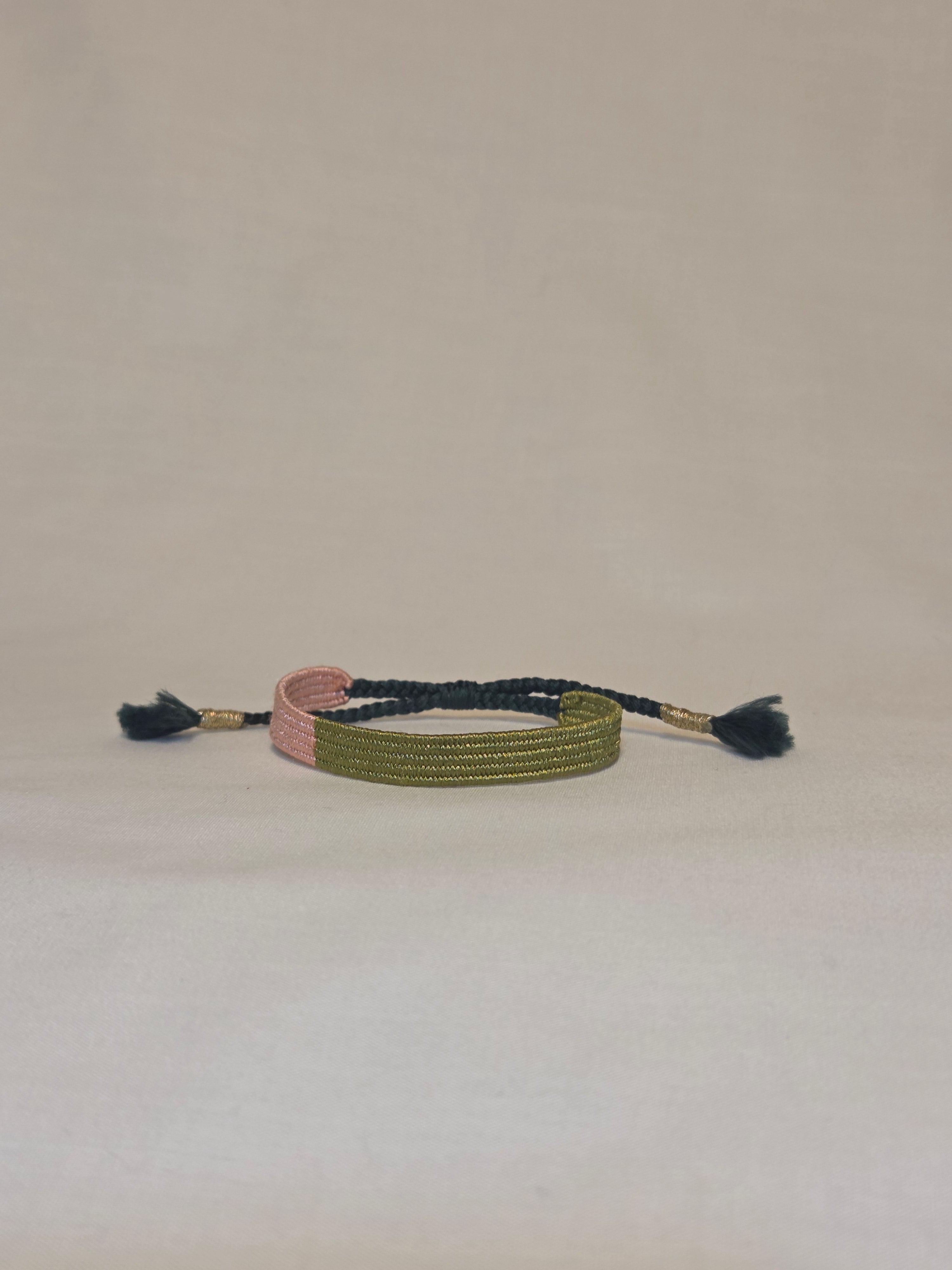 Loom woven bracelet